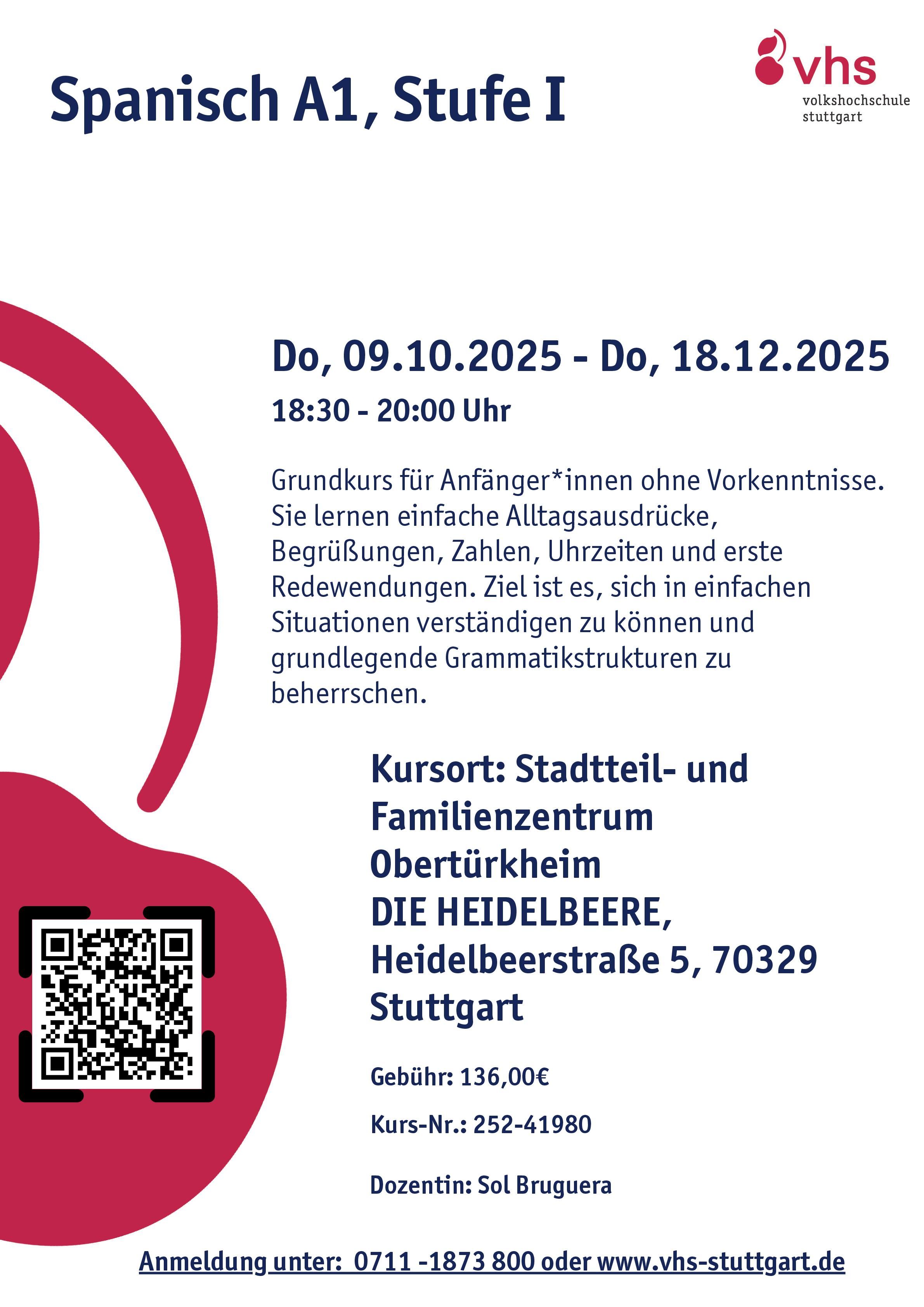 Der Flyer für die jeweilige Veranstaltung mit Datum und Kurzbeschreibung